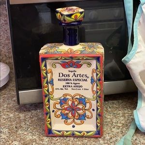 Ceramic tequila bottle empty